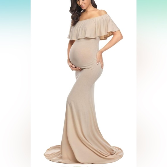 Off the shoulder maternity dress - Picture 2 of 3